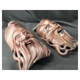 2 Wooden Carved Wall Hangings