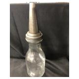 Vintage 1 Qt. Glass Oil Spout