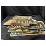 Selection of Vintage PA License Plates