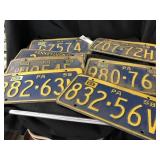 Selection of Vintage PA License Plates