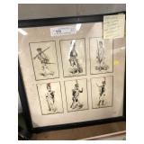 (3) Frames of Color Lithograph Infantry Men
