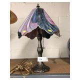 Contemporary Slag Glass Table Lamp