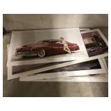 (4) Contemporary Car Posters