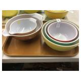 (5) Vtg. Pyrex Mixing Bowls