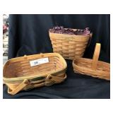(3) Longaberger Baskets