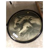 Circular Print of 3 Horses
