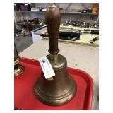 Large Brass Vtg. School Hand Bell