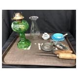 Advertising Ice Picks, Vtg. Green Fluid Lamp,