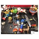 Lot of Small Toys- Tin Litho  Windup Horse,