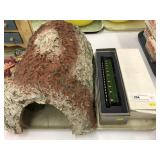 Vtg. Train Tunnel & PA Fish & Boat Passenger Car