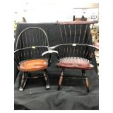 (2) Doll Size Arm & Rocking Chairs
