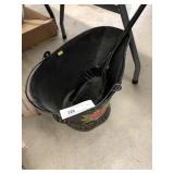 Hand Painted Coal Bucket & Shovel