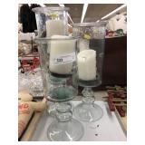 (3) Decorative Glass Candle Holders