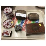 Cloisonne & Brass Boxes, Inkwell, Match Holder