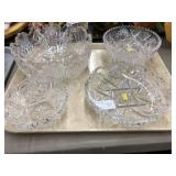 4 Pc. Cut Glass/ Crystal Bowls
