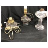 (3) Glass Fluid Lamps