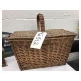Vtg. Wicker Picnic Basket
