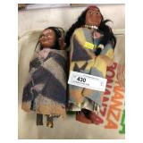 (2) Plastic Indian Dolls