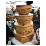 (4) Longaberger Baskets- Disaster Relief Auction