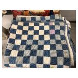 Vtg. Checkered Quilt