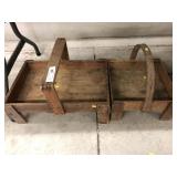 (2) Vtg. Wooden Strawberry Carriers