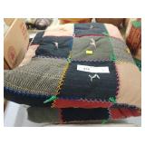 Crazy Patch Knotted Vtg. Comforter