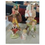 (5) Bisque Collectible Figurines