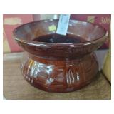 Vtg. Pottery Glazed Spittoon