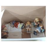 (9) Hummel Figural Christmas Ornaments