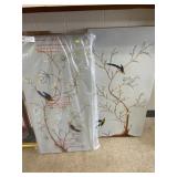 (2) Prints on Canvas of Birds/ Branches