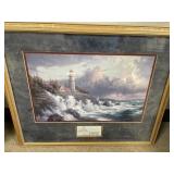 (2) Thomas Kinkade Prints of Lighthouses