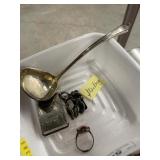 Sterling Spoon, Ring, Small Bracelet