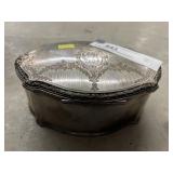 Sterling Monogrammed Oval Box