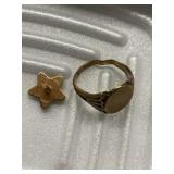10K Small Ring & Pin