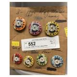 (7) Late 1940s A F & L Union Pins