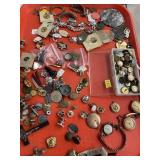 Vtg. Cufflinks, Buttons, Pins, Watches, etc.