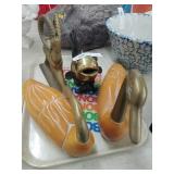 Contemporary Brass & Wood Decorative Animals