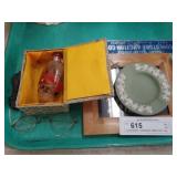 Snuff Bottle, Collectibles, Metal Cat, Tray, etc.