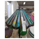 Contemporary Slag Glass Table Lamp