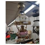 B & H Vtg. Victorian Brass Hanging Light