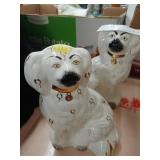 (2) Contemporary Seated Spaniel Dogs