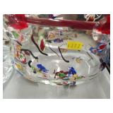 Art Glass Enameled Purse
