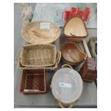 Wood Carved Bowls, Baskets, etc.