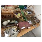 Baskets, Footstool, Mirrored Tray, etc.
