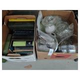 Box of Books and Box of Kitchen/Glasswares