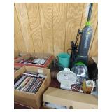 DVDs, Bissell Vacuum, Fan, Table Lamps