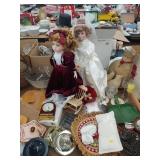 Collector Dolls, Longaberger Lids, Flatware,
