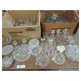 Clear Pattern Glass, Chinaware, Sherberts, etc.
