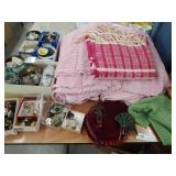 Vtg. Clothing Buttons, Bedspreads, etc.