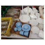 Milk Glass, Agateware, Soda Bottles, etc.